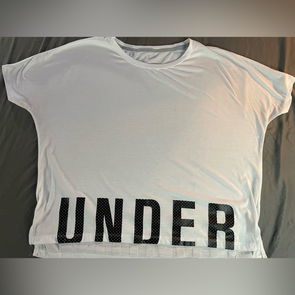 Under Armour White Oversized Boxy Crop Top